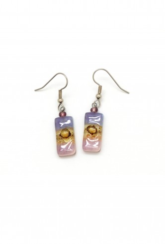 Tiny Rectangle Glass Earrings Tiny Rectangle Glass Earrings